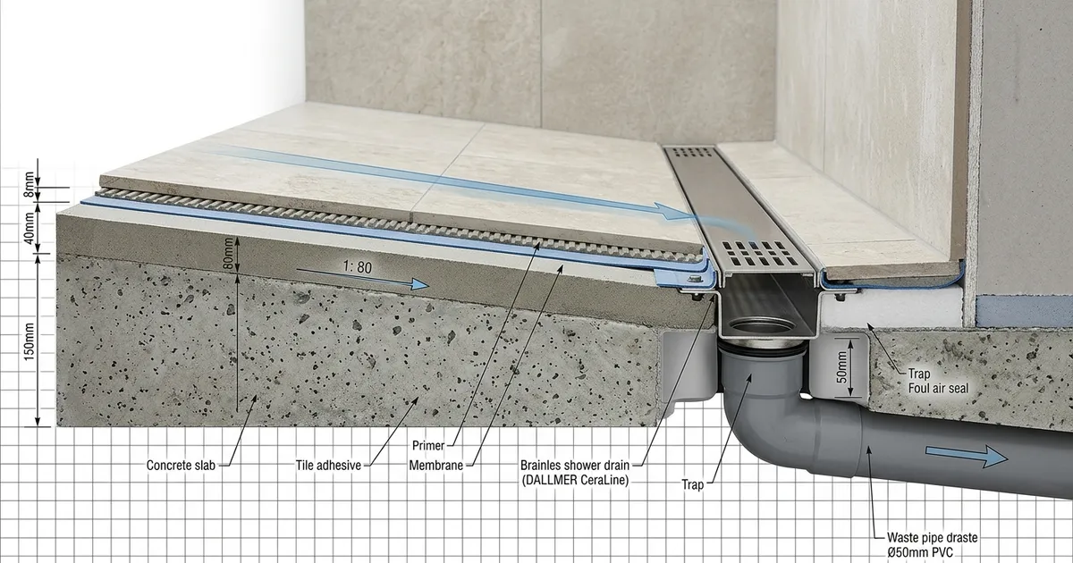 Linear Shower Drain Flow Rate & Slope Calculation Guide